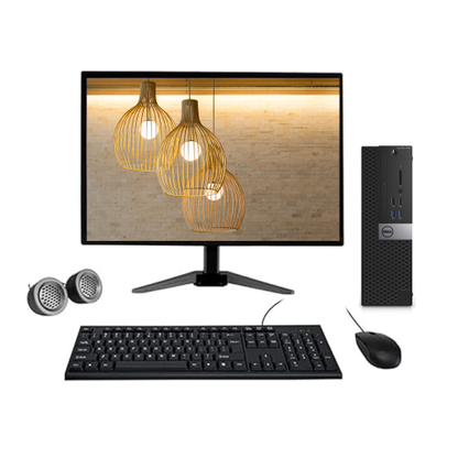 Dell OptiPlex 3046 SFF All-in-One Desktop Computer Set | Intel i3-6th Gen | 22" HD LCD Monitor| Wired KB & Mouse | Speakers | WiFi | Win 11 Pro | Refurbished