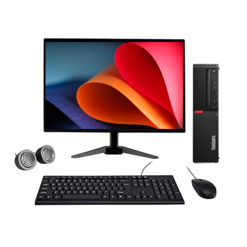 Lenovo ThinkCentre M920s SFF All-in-One Desktop Computer Set | Intel i5-8th Gen | 22" HD LCD Monitor | KB & Mouse| Speakers | Wi-Fi | Win 11 Pro | Refurbished