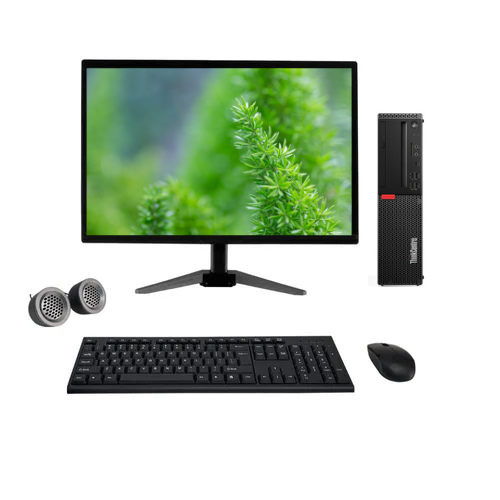 Lenovo ThinkCentre SFF All-in-One Desktop Computer Set | Intel i5-9th Gen | 22" HD LCD Monitor | KB & Mouse| Speakers | Wi-Fi | Win 11 Pro | Refurbished