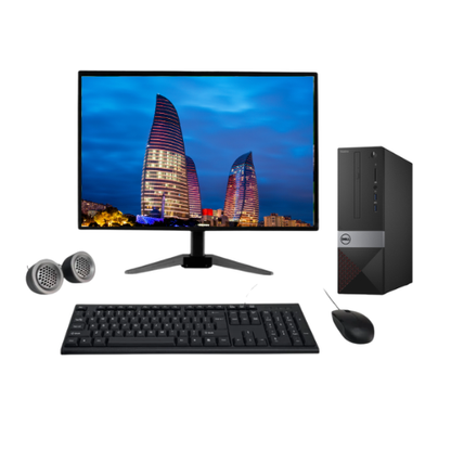 Dell Vostro SFF PC All-in-One Desktop Computer Set | Intel i5-7th Gen | 19" HD LCD Monitor| Wired KB & Mouse | Speakers | Wifi | Win 11 Pro | Refurbished
