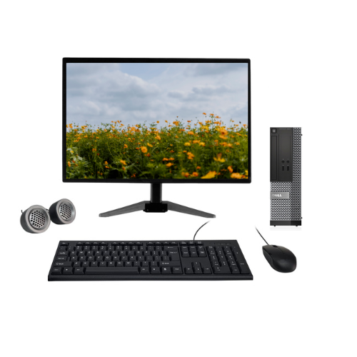 Dell OptiPlex 3020 SFF All-in-One Desktop Computer Set | Intel i3-4th Gen | 19" HD LCD Monitor| Wired KB & Mouse | Speakers | WiFi | Win 10 Pro | Refurbished