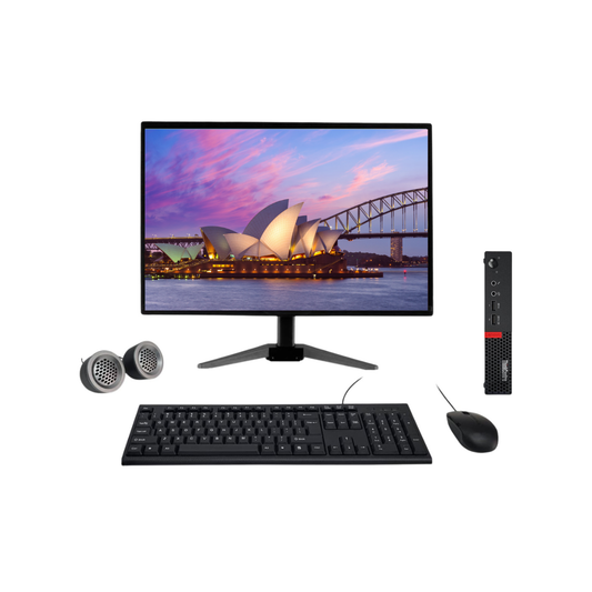 Lenovo ThinkCentre M910 Tiny All-in-One Desktop Computer Set | Intel i5-6th Gen | 22" HD LCD Monitor | Win 11 Pro | Refurbished